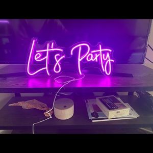 Neon Let’s Party Sign